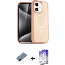 BUTİMAR'S iPhone 12 Eksen Doku Koleksiyonu - Siyah Bilvis 5in1 3D Magic Cam Ekran Koruyucu + Gold Shine Kamera Lens Koruma Cam