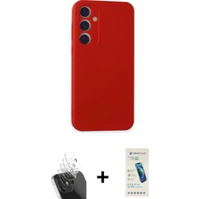 BUTİMAR'S Galaxy A15 4g Kozmos Yansıma Özel Seri - Şeffaf Pasifik Cam Ekran Koruyucu + Şeffaf Kamera Lens Koruma Cam