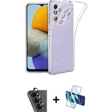 BUTİMAR'S Galaxy A24 4g Zirve Doku - Siyah 3D Antistatik Seramik Nano Ekran Koruyucu + Siyah Valdez Metal Kamera Lens