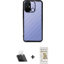BUTİMAR'S Redmi 12C Vadi Minimal - Siyah Mat Seramik Nano Ekran Koruyucu + Şeffaf Kamera Lens Koruma Cam