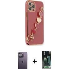 BUTİMAR'S iPhone 12 Pro Nova Işık Prime - Şeffaf 360 Full Body Arka Koruyucu + Beyaz Neon Fosforlu Kamera Lens