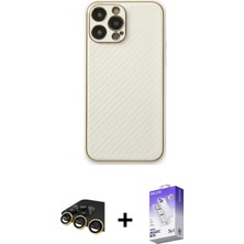 BUTİMAR'S iPhone 13 Pro Max Ahenk Işık - Siyah Bilvis 5in1 3D Magic Cam Ekran Koruyucu + Gold Raze Metal Kamera Lens
