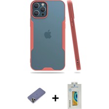 BUTİMAR'S iPhone 12 Pro Max Atlas Asil Serisi - Siyah Polymer Nano Ekran Koruyucu + Gold Metal Kamera Lens Koruma Cam