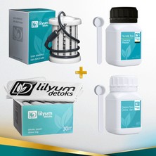 Lilyum Detoks Ayak Detoks Cihazı Sarf Ürünleri Siyah ve Elektrot Temizleme Tozu