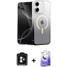BUTİMAR'S iPhone 11 Eksen Minimal Özel Seri - Siyah Bilvis 5in1 5d Magic Hayalet Cam Ekran Koruyucu + Yeşil Pvd Metal Kamera Lens
