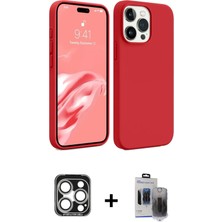 BUTİMAR'S iPhone 15 Pro Max Kozmos Yansıma Özel Seri - Siyah Vanessa Magic Hayalet Cam + Gümüş Pvd Metal Kamera Lens