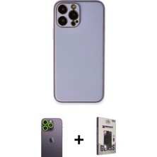 BUTİMAR'S iPhone 13 Pro Max Yadigar Klasik - Siyah Bilvis Hayalet Cam Ekran Koruyucu + Yeşil Neon Fosforlu Kamera Lens