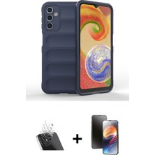 BUTİMAR'S Galaxy A14 4g Atlas Koleksiyonu - Siyah 3D Antistatik Mat Seramik Nano Ekran Koruyucu + Şeffaf Kamera Lens Koruma Cam