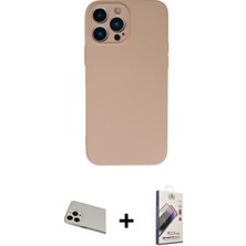 BUTİMAR'S iPhone 13 Pro Max Ahenk Serisi - Siyah Bilvis 3D Mat Cam Ekran Koruyucu + Rose Gold Rainbow Kamera Lens Koruma Cam