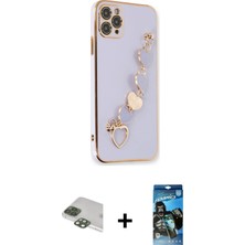 BUTİMAR'S iPhone 11 Pro Max Nova Işık Prime - Siyah 34D Izgaralı Cam + Yeşil Pers Alüminyum Kamera Lens