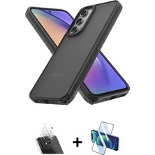 BUTİMAR'S Galaxy A14 4g Atlas Form - Siyah 3D Antistatik Seramik Nano Ekran Koruyucu + Şeffaf Kamera Lens Koruma Cam