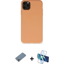 BUTİMAR'S iPhone 11 Pro Max Ahenk Serisi - Siyah 3D Antistatik Cam Ekran Koruyucu + Gold Metal Kamera Lens Koruma Cam