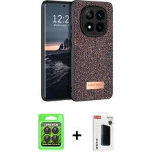 BUTİMAR'S Redmi Note 14 Pro 4g Vadi Klasik Serisi - Şeffaf Hayalet Polymer Nano Ekran Koruyucu + Siyah Raze Metal Kamera Lens