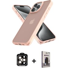 BUTİMAR'S iPhone 15 Pro Max Atlas Form - Siyah Bilvis Hayalet Cam Ekran Koruyucu + Turuncu Pvd Metal Kamera Lens