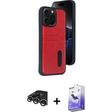 BUTİMAR'S iPhone 14 Pro Max Yörünge Işık Serisi - Siyah Bilvis 5in1 5d Magic Hayalet Cam Ekran Koruyucu + Gümüş Raze Metal Kamera Lens