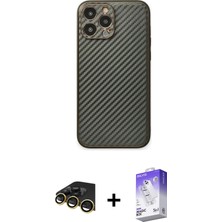 BUTİMAR'S iPhone 13 Pro Max Ahenk Işık - Siyah Bilvis 5in1 3D Magic Cam Ekran Koruyucu + Gold Raze Metal Kamera Lens