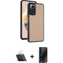 BUTİMAR'S Redmi Note 12 Pro 4g Kıvılcım Işık Serisi - Siyah 3D Antistatik Hayalet Cam Ekran Koruyucu + Şeffaf Kamera Lens Koruma Cam