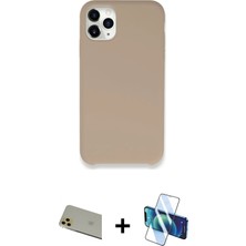 BUTİMAR'S iPhone 11 Pro Max Zirve Modern Özel Seri - Siyah 3D Antistatik Seramik Nano Ekran Koruyucu + Gold Rainbow Kamera Lens Koruma Cam