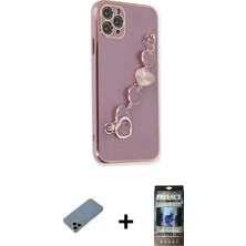 BUTİMAR'S iPhone 11 Pro Nova Işık Prime - Siyah 34D Hayalet Izgaralı Cam + Gold Shine Kamera Lens Koruma Cam