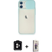 BUTİMAR'S iPhone 11 Vadi Çizgi - Siyah Bilvis 3D Cam Ekran Koruyucu + Turuncu Pvd Metal Kamera Lens