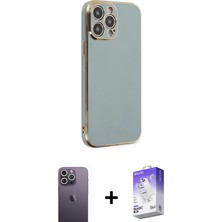 BUTİMAR'S iPhone 13 Pro Max Yankı Serisi - Siyah Bilvis 5in1 3D Magic Cam Ekran Koruyucu + Beyaz Neon Fosforlu Kamera Lens