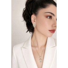 Ascera 316L Çelik Kolye Küpe Seti – Altın Renk Kararmayan Modern Kadın Takı Seti (Özel Kutulu)