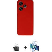 BUTİMAR'S Redmi 13 4g Kozmos Yansıma Özel Seri - Siyah 3D Antistatik Seramik Nano Ekran Koruyucu + Şeffaf Kamera Lens Koruma Cam