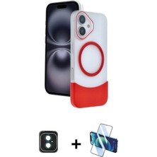 BUTİMAR'S iPhone 16 Kozmos Form Özel Seri - Siyah 3D Antistatik Seramik Nano Ekran Koruyucu + Yeşil Pvd Metal Kamera Lens