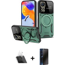 BUTİMAR'S Redmi Note 12 Pro 4g Kıvılcım Modern Serisi - Siyah 3D Antistatik Hayalet Cam Ekran Koruyucu + Şeffaf Kamera Lens Koruma Cam