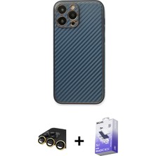 BUTİMAR'S iPhone 13 Pro Max Ahenk Işık - Siyah Bilvis 5in1 5d Magic Hayalet Cam Ekran Koruyucu + Gold Raze Metal Kamera Lens