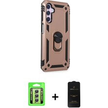 BUTİMAR'S Galaxy A24 4g Ahenk Klasik Koleksiyonu - Siyah 6d Antistatik Mat Seramik Hayalet Nano Ekran Koruyucu + Gümüş Raze Metal Kamera Lens