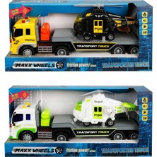 Kitabevimden Sunman 1/16 Transporter Helikopter Taşıyan Tır (2 Farklı Renk)40 Cm.ses/ışık FR.2ASST.