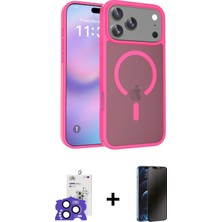 BUTİMAR'S iPhone 17 Pro Max Siluet Minimal Prime - Siyah 3D Antistatik Hayalet Cam Ekran Koruyucu + Lacivert Bilvis Titan Kamera Lens