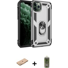 BUTİMAR'S iPhone 11 Pro Ahenk Klasik Koleksiyonu - Siyah Joko Magic 5d Hayalet Cam + Turuncu Renkli Kamera Lens Koruma Cam