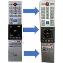 Zeyar Teknoloji TOSHİBA CT-8543 Orjinal LED LCD TV Kumandası Gri Renk Uyumlu Cihazlar İçin