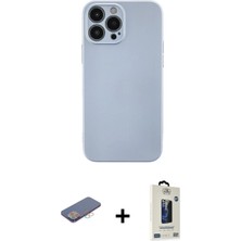 BUTİMAR'S iPhone 13 Pro Max Ahenk Serisi - Siyah Bilvis Hayalet Cam Ekran Koruyucu + Pembe Renkli Kamera Lens Koruma Cam