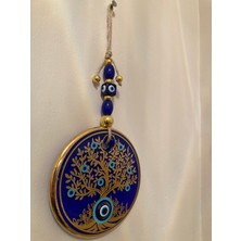 Plus Home Nazarlık Altın Yaldız El Işçiliği Cam Hayat Ağacı Model Çapı 14 cm Büyükboy