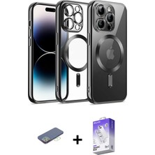 BUTİMAR'S iPhone 13 Pro Max Nova Işık Özel Seri - Siyah Bilvis 5in1 3D Magic Cam Ekran Koruyucu + Yeşil Renkli Kamera Lens Koruma Cam