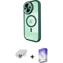 BUTİMAR'S iPhone 14 Pro Max Kıvılcım Modern Koleksiyonu - Siyah Bilvis 5in1 3D Magic Cam Ekran Koruyucu + Gold Band Metal Kamera Lens