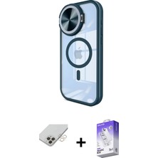 BUTİMAR'S iPhone 14 Pro Max Kıvılcım Modern Koleksiyonu - Siyah Bilvis 5in1 3D Magic Cam Ekran Koruyucu + Gold Band Metal Kamera Lens