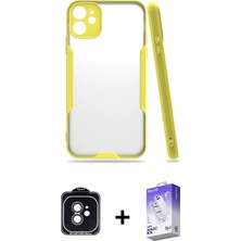 BUTİMAR'S iPhone 11 Atlas Asil Serisi - Siyah Bilvis 5in1 3D Magic Cam Ekran Koruyucu + Siyah Pvd Metal Kamera Lens