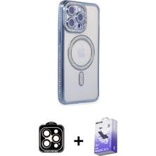 BUTİMAR'S iPhone 15 Pro Max Zirve Doku Prime - Siyah Bilvis 5in1 5d Magic Hayalet Cam Ekran Koruyucu + Turuncu Pvd Metal Kamera Lens