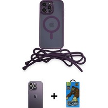 BUTİMAR'S iPhone 12 Pro Max Eksen Özel Seri - Siyah 18D Cam Ekran Koruyucu + Beyaz Neon Fosforlu Kamera Lens