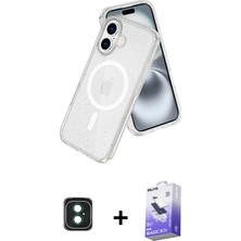 BUTİMAR'S iPhone 16 Nova Asil Prime - Siyah Bilvis 5in1 5d Magic Hayalet Cam Ekran Koruyucu + Yeşil Pvd Metal Kamera Lens