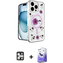 BUTİMAR'S iPhone 16 Pro Max Kozmos Doku - Siyah Bilvis 5in1 5d Magic Hayalet Cam Ekran Koruyucu + Gümüş Pvd Metal Kamera Lens