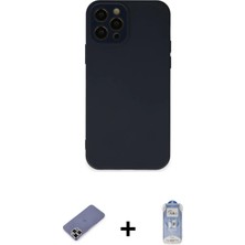 BUTİMAR'S iPhone 12 Pro Max Çekirdek Modern Serisi - Siyah Joko Magic 5d Cam + Gold Metal Kamera Lens Koruma Cam