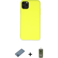 BUTİMAR'S iPhone 11 Pro Max Ahenk Serisi - Siyah Joko Magic 5d Hayalet Cam + Mavi Shine Kamera Lens Koruma Cam