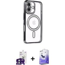 BUTİMAR'S iPhone 16 Zirve Doku Prime - Siyah Bilvis 5in1 5d Magic Hayalet Cam Ekran Koruyucu + Yeşil Bilvis Titan Kamera Lens