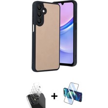 BUTİMAR'S Galaxy A35 5g Kıvılcım Işık Serisi - Siyah 3D Antistatik Seramik Nano Ekran Koruyucu + Şeffaf Kamera Lens Koruma Cam