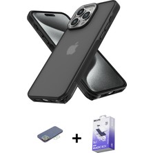 BUTİMAR'S iPhone 13 Pro Max Atlas Form - Siyah Bilvis 5in1 5d Magic Hayalet Cam Ekran Koruyucu + Yeşil Renkli Kamera Lens Koruma Cam